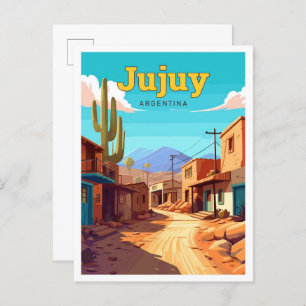 Cartão Postal Ilustração de Viagem da Jujuy Argentina