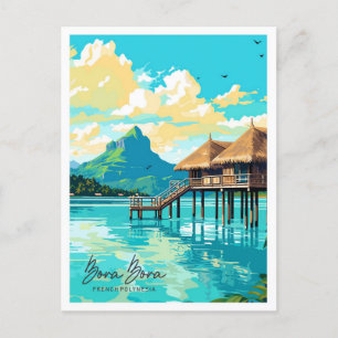 Cartão Postal Ilustração de Viagem de Trabalho de arte de Bora B