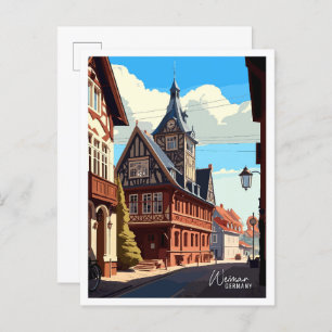 Cartão Postal Ilustração de Viagens vintage de Arte na Alemanha