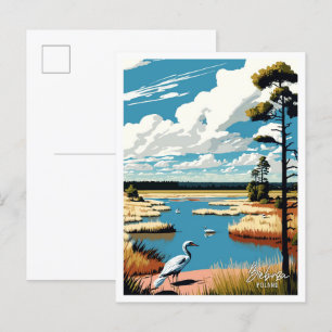 Cartão Postal Ilustração de viagens vintage de Arte Polônia da B