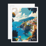 Cartão Postal Ilustração de viagens vintage do Skopelos<br><div class="desc">Ilustração do local da viagens vintage do Skopelos</div>
