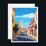 Cartão Postal Ilustração de viagens vintage em Portugal Lagos<br><div class="desc">Exemplo de localidade viagens vintage em Portugal em Lagos</div>