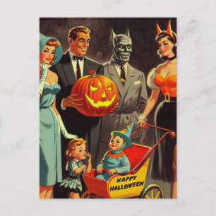 Cartão Postal Ilustração de Vintage Halloween