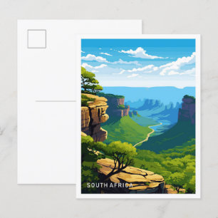 Cartão Postal Ilustração de Vintage na África do Sul