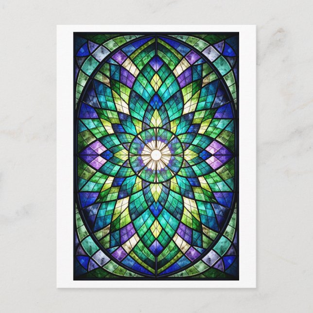 Cartão Postal Ilustração de Vitral (Frente)
