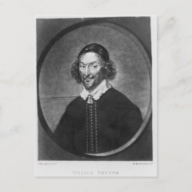 Cartão Postal Ilustração de William Prynne (Frente)
