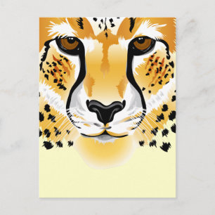 Cartão Postal ilustração detalhada da cabeça de chita