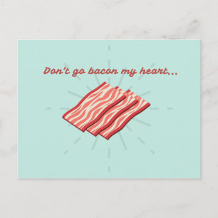 Cartão Postal Ilustração Divertida de Bacon Aquático