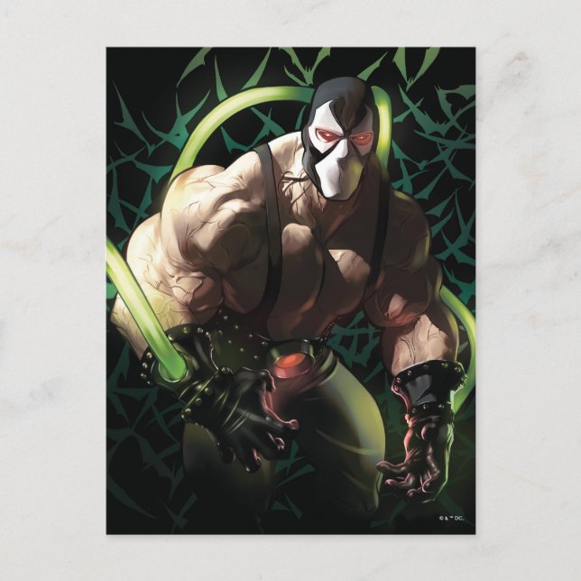 Cartão Postal Ilustração do Batman Bane Enxame de Morcegos (Frente)