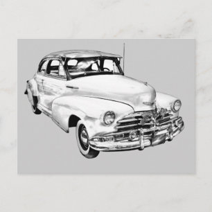 Cartão Postal Ilustração do Carro-Mestre da Frota Chevrolet 1948