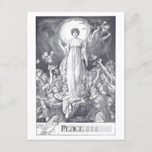 Cartão Postal Ilustração do Cartão-Postal Contra a Guerra da Paz