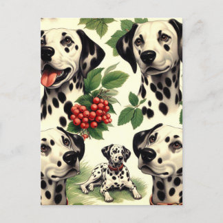 Cartão Postal Ilustração do Dalmático Cinto Vintage