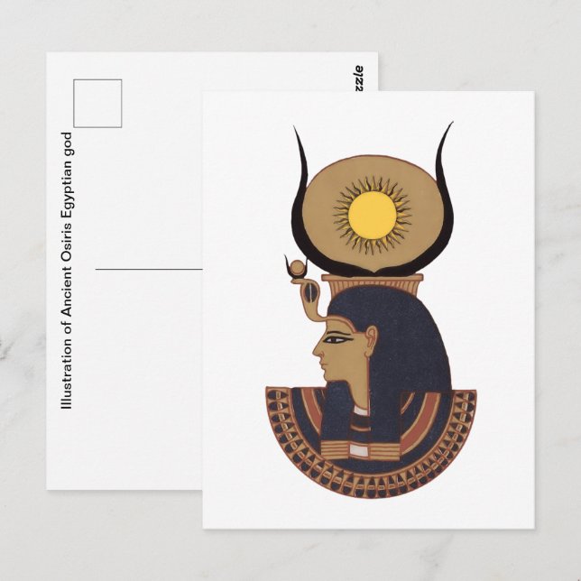 Cartão Postal Ilustração do deus egípcio antigo Osiris (Frente/Verso)