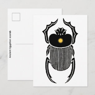 Cartão Postal Ilustração do escaravelho do Antigo Egito