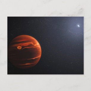 Cartão Postal Ilustração Do Exoplaneta Vhs 1256 B E Das Suas Est