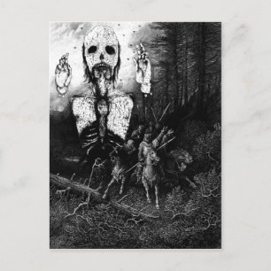 Cartão Postal Ilustração do Fantasma Vintage