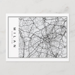 Cartão Postal Ilustração do Mapa de Milão