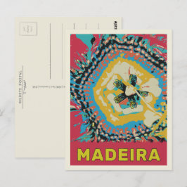 Cartão Postal Ilustração do maracujá da Madeira Portugal