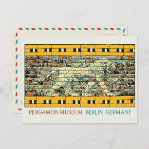 Cartão Postal Ilustração do Museu Pérgamo de Berlim Alemanha Pos