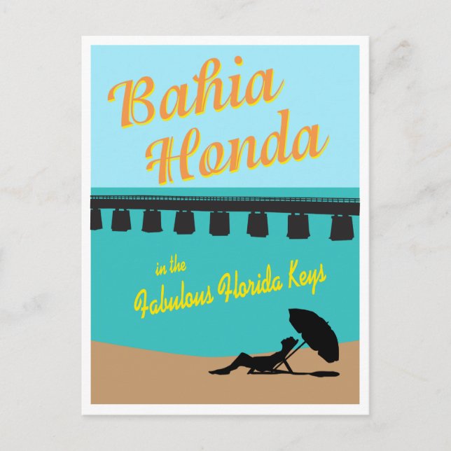 Cartão Postal Ilustração do Parque Estadual da Bahia Honda na Fl (Frente)