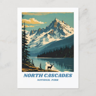 Cartão Postal Ilustração do Parque Nacional de Cascades do Norte
