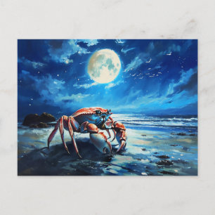 Cartão Postal Ilustração do Sinal Zodiac do Cancer