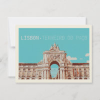 Ilustração do Terreiro do Paço em Lisboa, Portugal