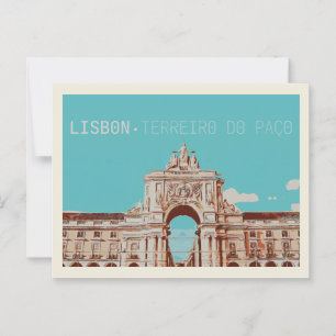 Cartão Postal Ilustração do Terreiro do Paço, Lisboa, Portugal