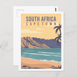 Cartão Postal Ilustração do Viagem da Cidade do Cabo, África do