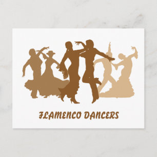 Cartão Postal Ilustração dos Dançarinos do Flamenco