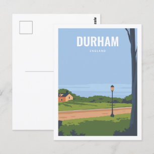 Cartão Postal Ilustração Famosa de Viagem de Lugar de Durham Eng