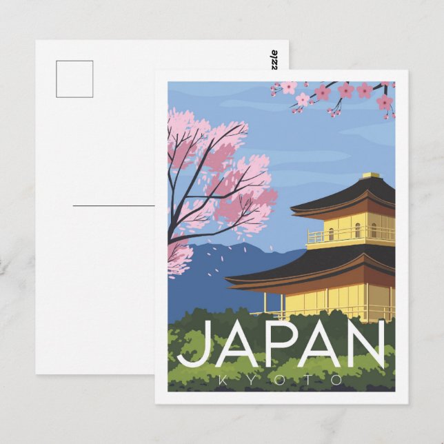 Cartão Postal Ilustração Famosa de Viagem de Lugar de Kyoto no J (Frente/Verso)