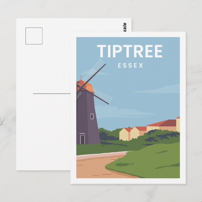 Cartão Postal Ilustração Famosa de Viagem Tiptree Essex (Frente/Verso)