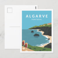 Ilustração Famosa do Local de Viagem do Algarve Po