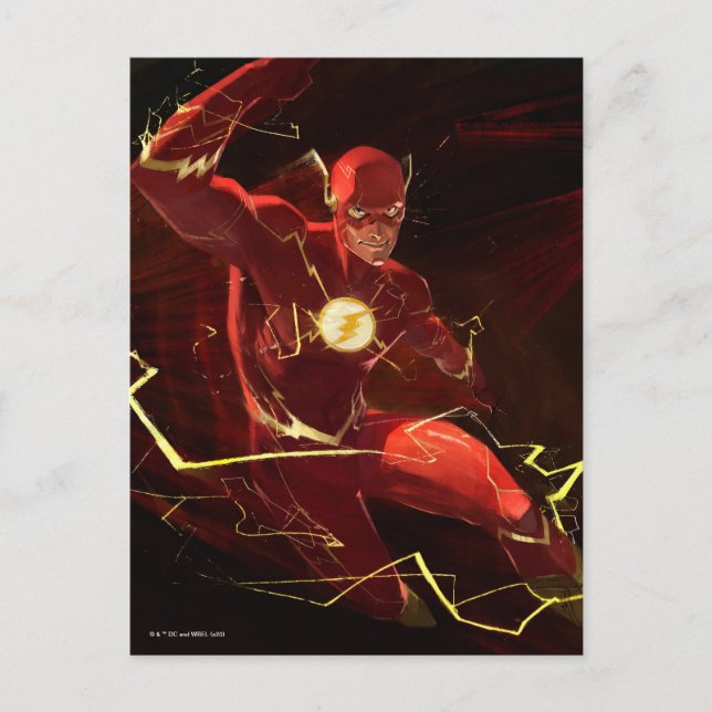 Cartão Postal Ilustração Flash de Crise Infinita (Frente)