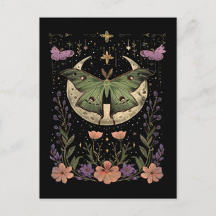 Cartão Postal Ilustração gótica do céu noturno