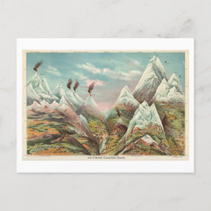 Cartão Postal Ilustração "Natureza em Regiões Crescentes"