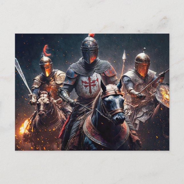 Cartão Postal Ilustração Nós Cavalgamos Depois da Meia-Noite (Frente)