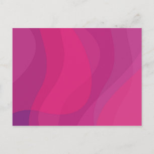 Cartão Postal Ilustração rosa, moderna, legal, moderna, de onda 