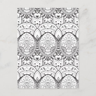 Cartão Postal Ilustração Tribal Inspirada