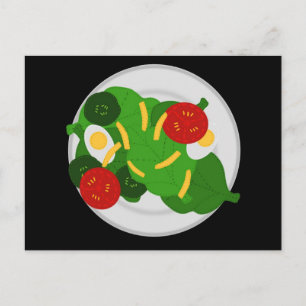 Cartão Postal Ilustração vetorial de salada de legumes mistos