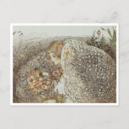 Cartão Postal Ilustração Vintage Annie French "The Bride"