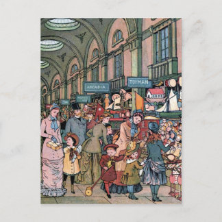 Cartão Postal Ilustração Vintage "Arcade"