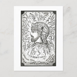 Cartão Postal Ilustração Vintage de Vibrações Aura