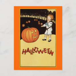 Cartão Postal Ilustração Vintage do "Halloween"