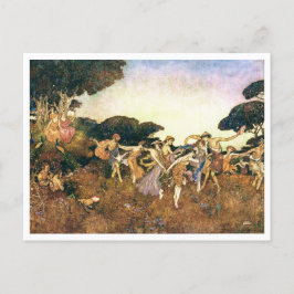 Cartão Postal Ilustração Vintage Edmund Dulac Tempest