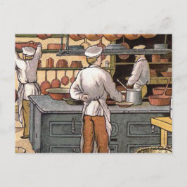 Cartão Postal Ilustração Vintage French Kitchen
