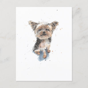 Cartão Postal  Ilustração Yorkshire Terrier, cãozinho Yorkie eng