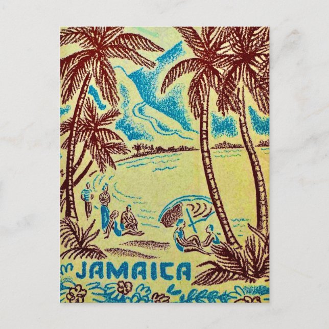 Cartão Postal Ilustrado da Jamaica (Frente)