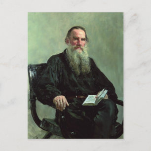 Cartão Postal Ilya Repin- Retrato de Leo Tolstoy